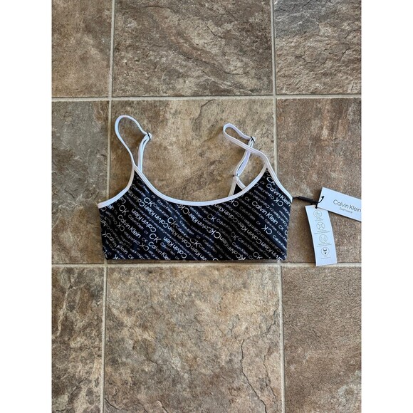 Calvin Klein Logo Bikini Swim Top Size Small - Picture 2 of 8